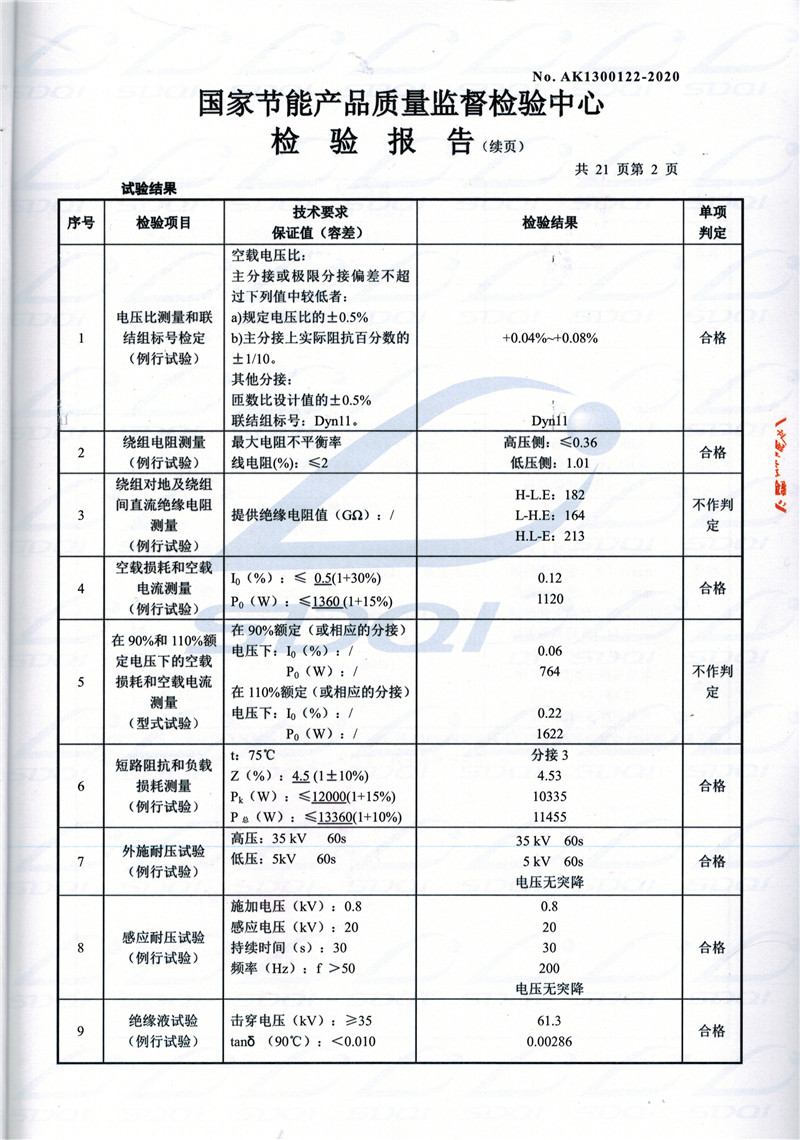 高低压试验报告-S11-1250滁州滁州滁州油浸式变压器-2.jpg